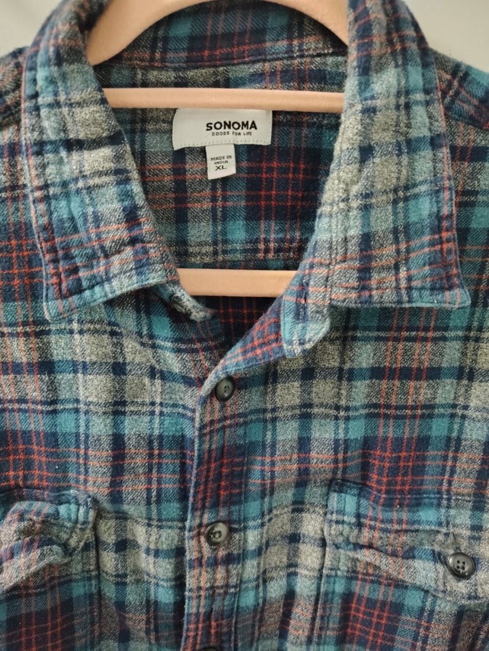 Sonoma Mens Flannel Shirt, XL